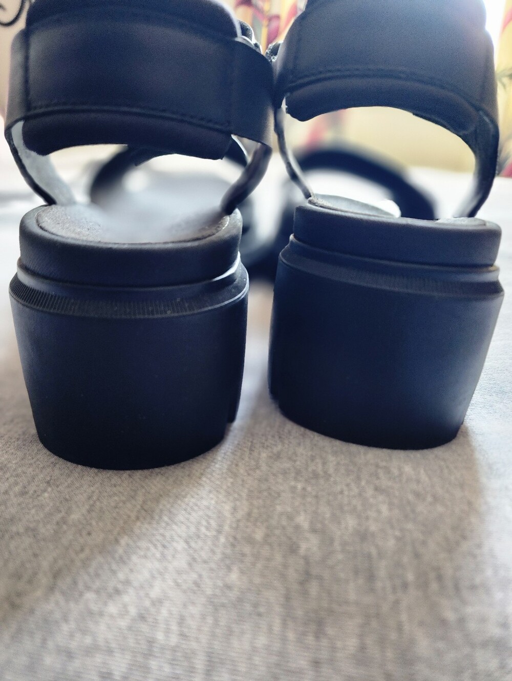 Timberland Black Platform Leather Sandals Size 8 US - Picture 6 of 7